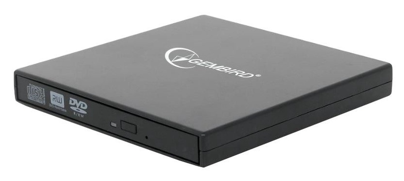 Ārējais optiskais diskdzinis Gembird External USB CD/DVD Drive, 290 g, melna
