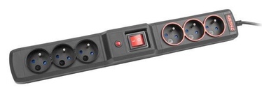 ARMAC Surge Protector 6 Outlet Black 1.5m