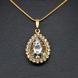 Diamond Sky Pendant Celestial Drop Rose Patina With Swarovski Crystals