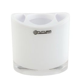 Stiklinė dantų šepetėliams Futura Optic BA4202, balta