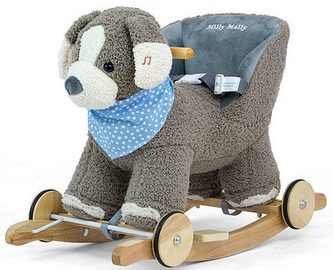 Žaislinis supamasis šuniukas Milly Mally Polly Gray