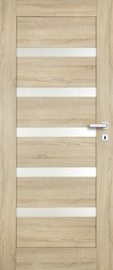 Siseukseleht PerfectDoor Fresno 01, vasakpoolne, sonoma tamm, 203.5 x 64.4 x 4 cm