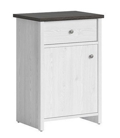 Kumode Black Red White Porto IV White Larch, 53.5x40x78.5 cm