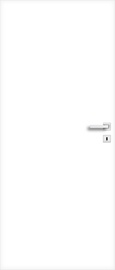 Полотно межкомнатной двери PerfectDoor Uno UNO, левосторонняя, белый, 203.5 x 64.4 x 4 см