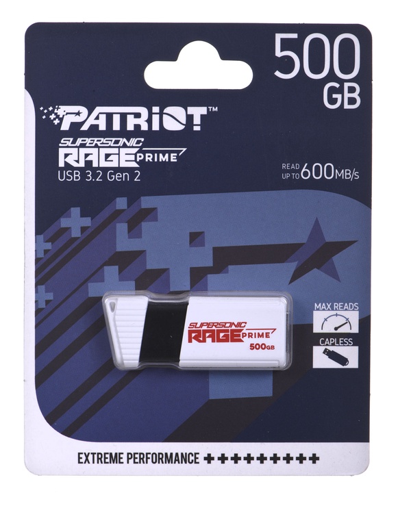 USB zibatmiņa Patriot Supersonic Rage Prime, balta, 512 GB