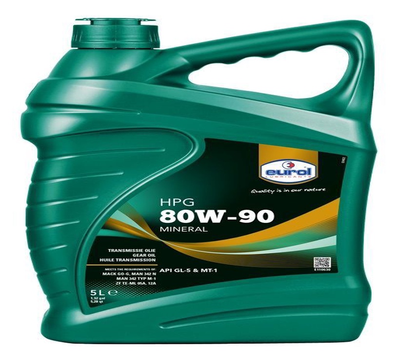 Масло для трансмиссии Eurol 80W - 90, минеральное, для легкового автомобиля, 5 л