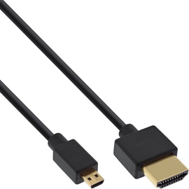 InLine Superslim 4K UHD Cable HDMI To Micro HDMI 1m Black