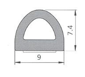 BLĪVGUMIJA D 9X7.5 SD-1AX/4E RUDA(100)