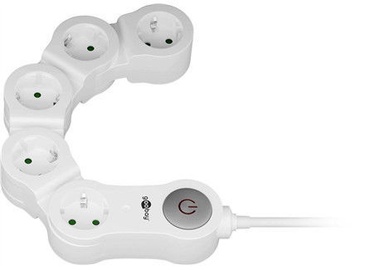 Goobay 41267 Power Strip 5 Sockets White 1.5m