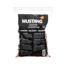 Zāģu skaidas Mustang Smoking Chips Hickory, 3 l, brūna