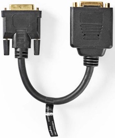 Nedis CCGP32951BK02 | DVI-D Male to DVI-D Female + HDMI Female 0.2m Black
