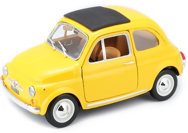 Bērnu rotaļu mašīnīte Bburago Car Fiat 500F 1:24 18-22098, dzeltena