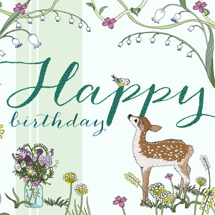 Clear Creations Deer Birthday Card CL2116