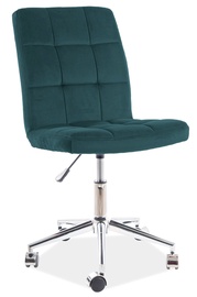 Biroja krēsls Q-020 Velvet Bluvel 78, 40 x 45 x 87 - 97 cm, zaļa