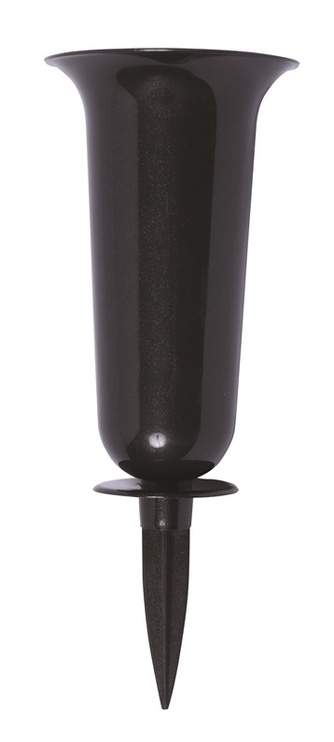Vaas Form Plastic Vase Dama 1071 D15.5cm Black