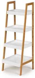 Riiul GoodHome Bookcase Shelf White/Wood