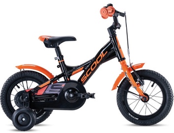 Vaikiškas dviratis Scool XXlite 12" Alloy Black/Orange