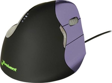 Kompiuterio pelė Evoluent Vert 4 Klein RH, juoda/violetinė