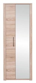 Spinta Go, ąžuolo, 74 cm x 40 cm x 200 cm, su veidrodžiu