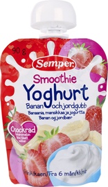 Semper Smoothie Yoghurt From 6 Months 90g Banana & Strawberries