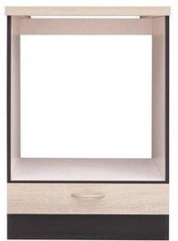 Apakšējais virtuves skapītis Black Red White Junona Line DPK/60/82 Sonoma Oak/Wenge, 600x510x820 mm