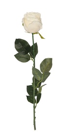 Искусственный цветок роза, белый, 760 мм
