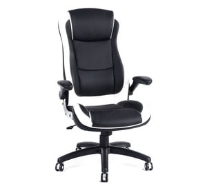 Офисный стул BRIAN, 53 x 53 x 121 - 129 см, белый/черный