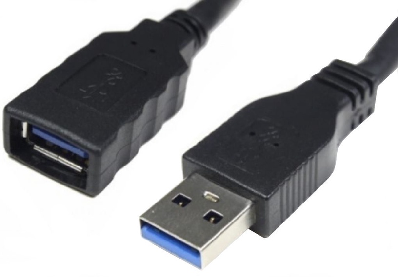 Провод Brackton USB 3.0 A male, USB 3.0 B male, 1 м, черный