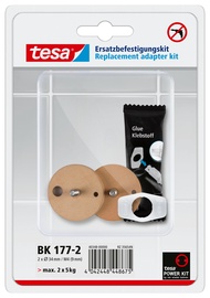 Stiprinājuma detaļas Tesa 40348, 34 mm x 34 mm x 9 mm, brūna