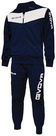 Спортивный костюм, мужские Givova Visa, синий/белый, XL