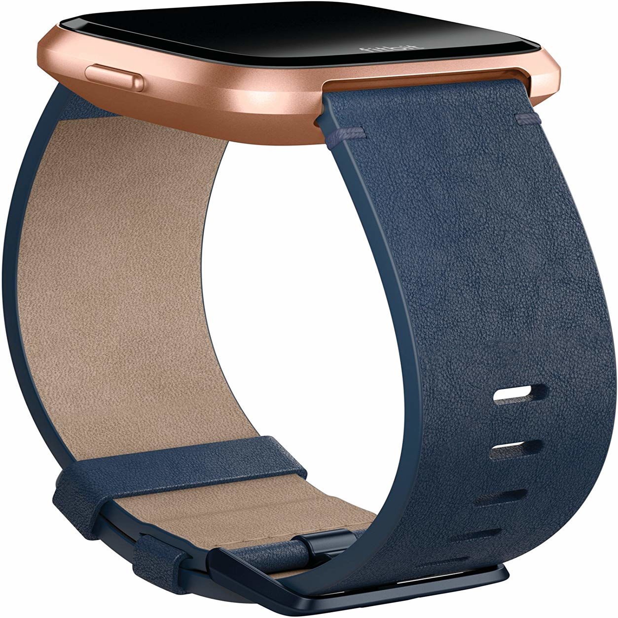 fitbit versa blue leather band