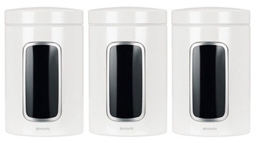Brabantia Window Canister Set 3pcs 1.4l White