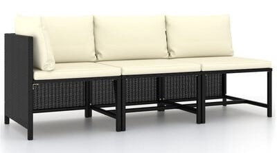 rattan lounge 3 seater