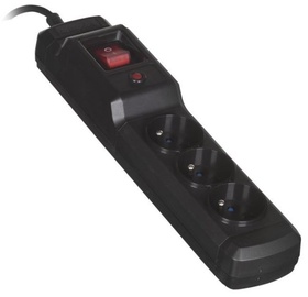 ActiveJet Surge Protector 3 Outlet Black 1.5m