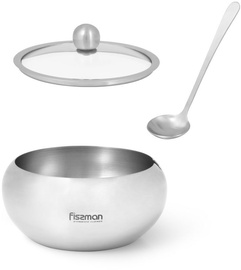Fissman Sugar Bowl With Glass Lid And Spoon 560ml