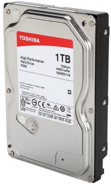 Kietasis diskas (HDD) Toshiba P300 Bulk HDWD110UZSVA, 3.5", 1 TB
