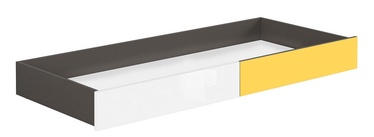 Sahtel Black Red White Graphic Drawer For Bed White/Yellow