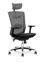 Офисный стул Ambasador, 63 x 64 x 120 - 130 см, черный/серый