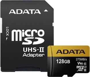 Mälukaart ADATA 128GB Premier One microSDXC Class 10 UHS-II U3 + Adapter