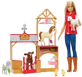 Mattel Barbie Sweet Orchard Farm Doll & Barn Playset GCK86