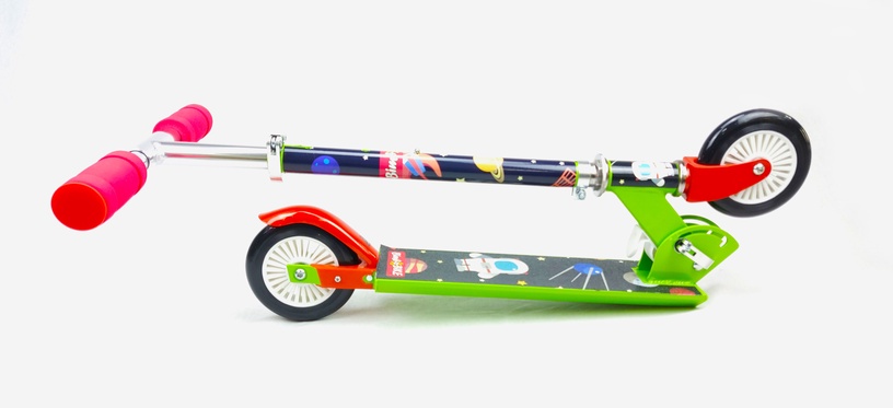 Детский самокат Bimbo Bike 7580, красный/зеленый