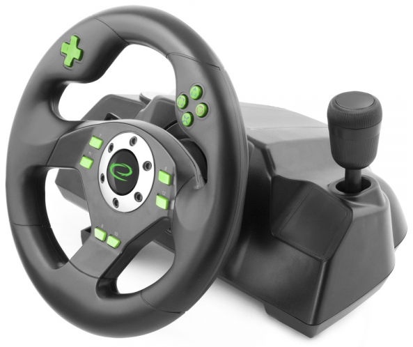 Mängurool Esperanza Drift Steering Wheel Black