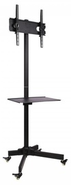 Sbox TC-001B Floor Trolley Led TV Stand Black