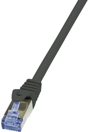 Провод Logilink Patch Cable Cat.6A S/FTP PIMF Primeline RJ-45 8P8C, RJ-45 8P8C, 15 м, черный