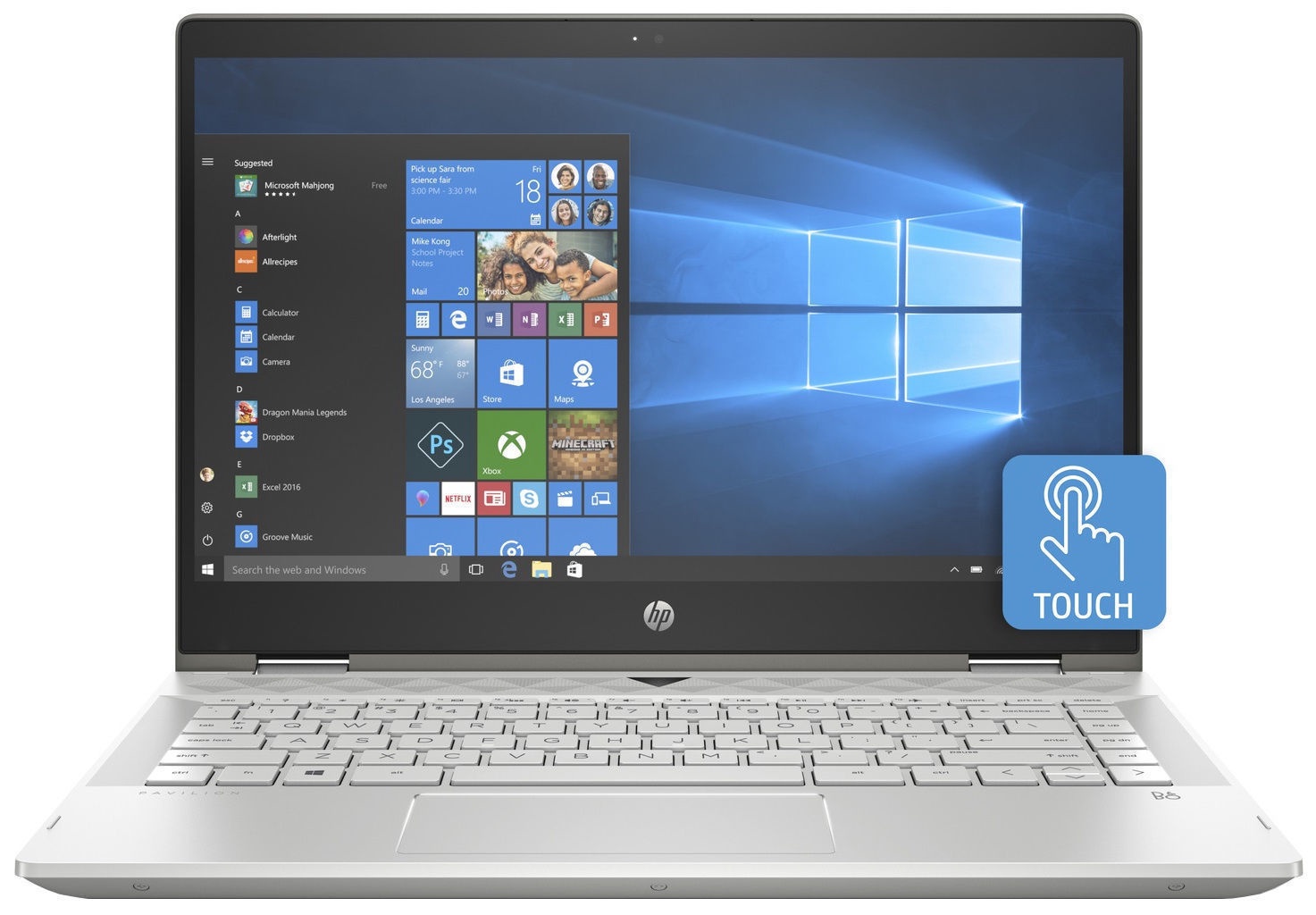 Ноутбук HP Pavilion x360 14-cd1001nw 6AX15EA, Intel Core i5-8265U, 8 GB,  2256 GB, 14 ″, Intel® UHD Graphics 620, серебристый - 1a.lt