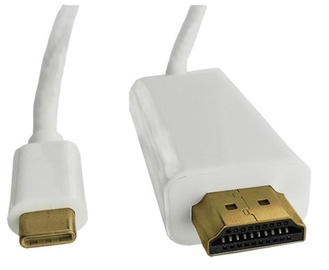 Qoltec Cable USB 3.1 C Male / HDMI Male 2m White