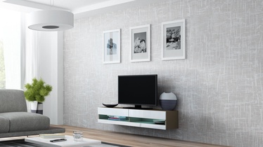 TV staliukas Cama Meble Vigo New 140 Latte/White Gloss, 1400x300x1400 mm