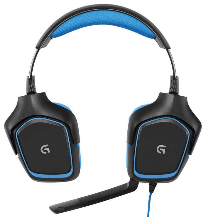 Laidinės žaidimų ausinės Logitech G430, mėlynos/juodos