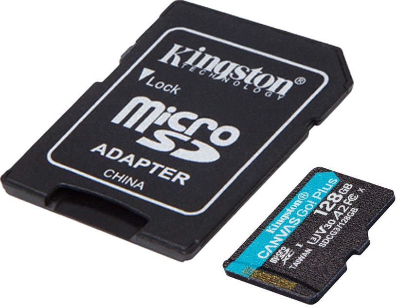 Карта памяти Kingston Canvas Go! Plus, 128 GB, 170 Мб/с - 90 Мб/с