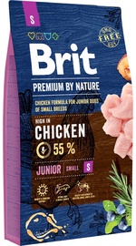 Сухой корм для собак Brit Premium By Nature Junior Small Dog, курица, 8 кг